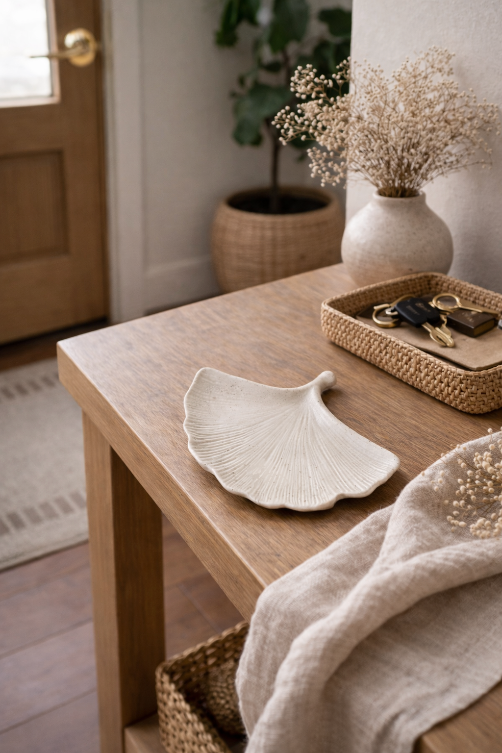 Gingko Leaf Stone Tray