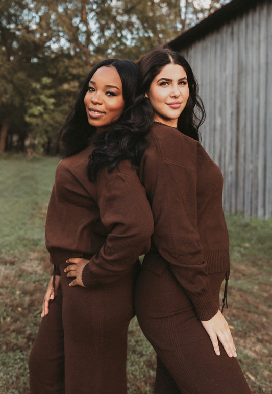Chocolate Brown Sweater Set
